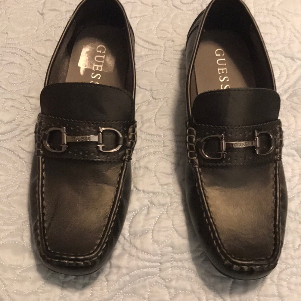 Black Guess loafers